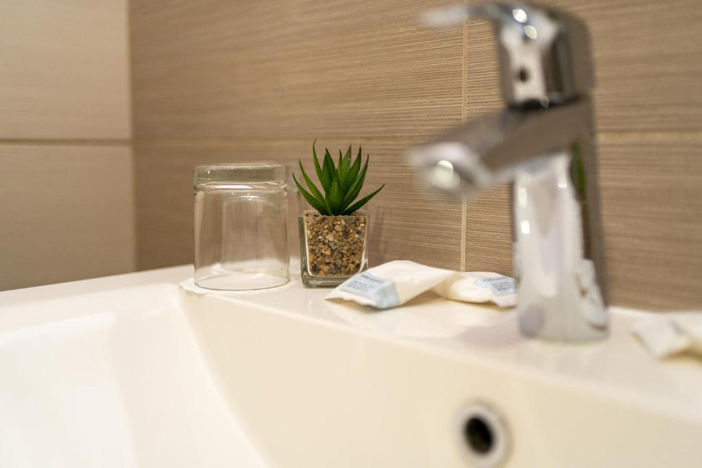 Koupelna v ubytování Hotel Narenta