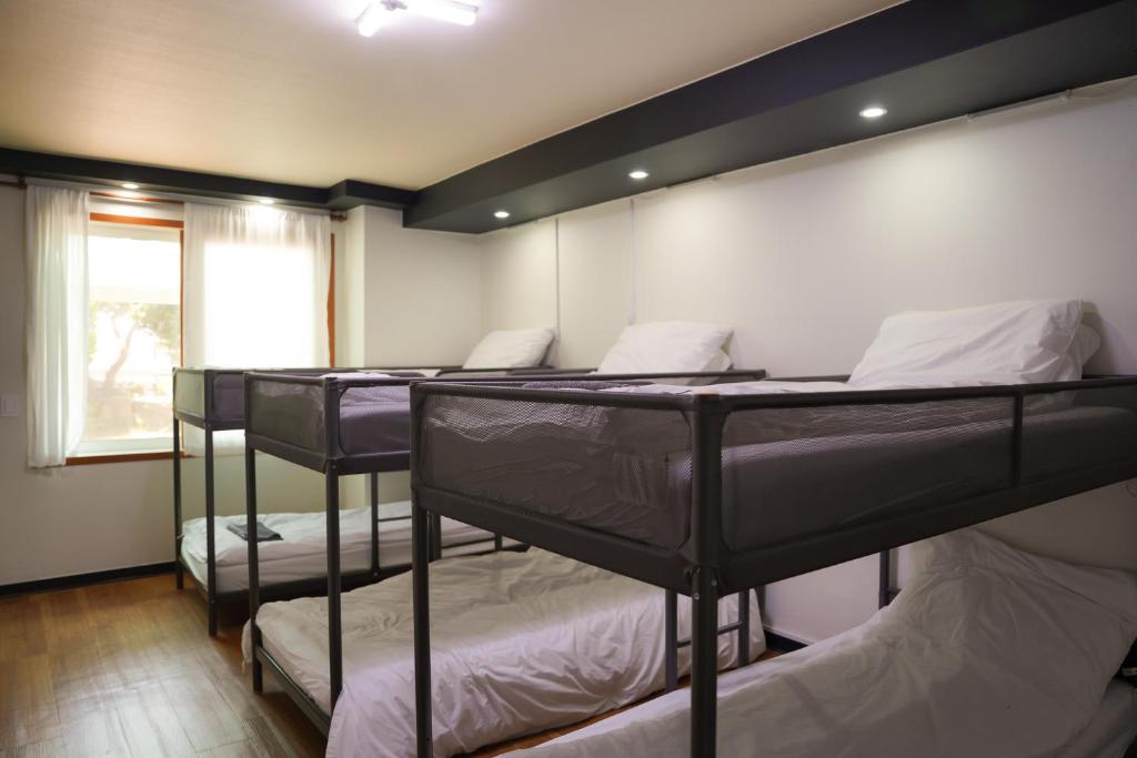 Postel nebo postele na pokoji v ubytování ttottot Jeju Backpackers