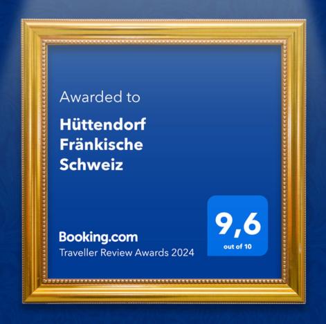 Certifikát, hodnocení, plakát nebo jiný dokument vystavený v ubytování Hüttendorf Fränkische Schweiz