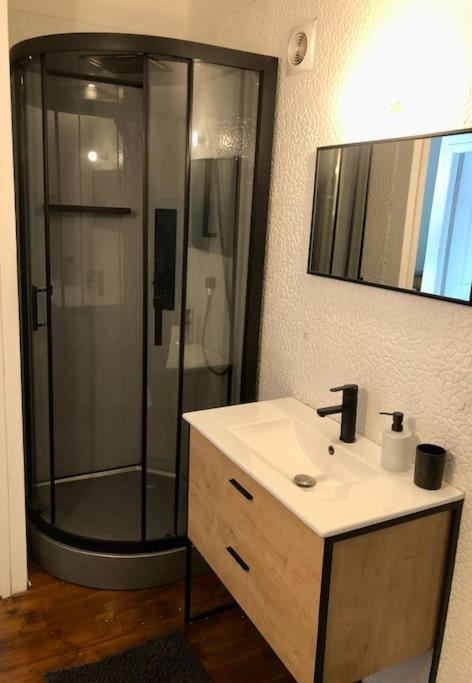 Koupelna v ubytování Maison avec vue sur le Viscos