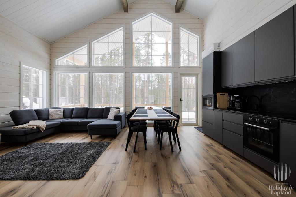 Køkken eller tekøkken på Holiday in Lapland - Villa Lapintuuli