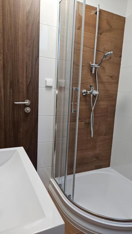 Koupelna v ubytování Apartmány U Provazníka