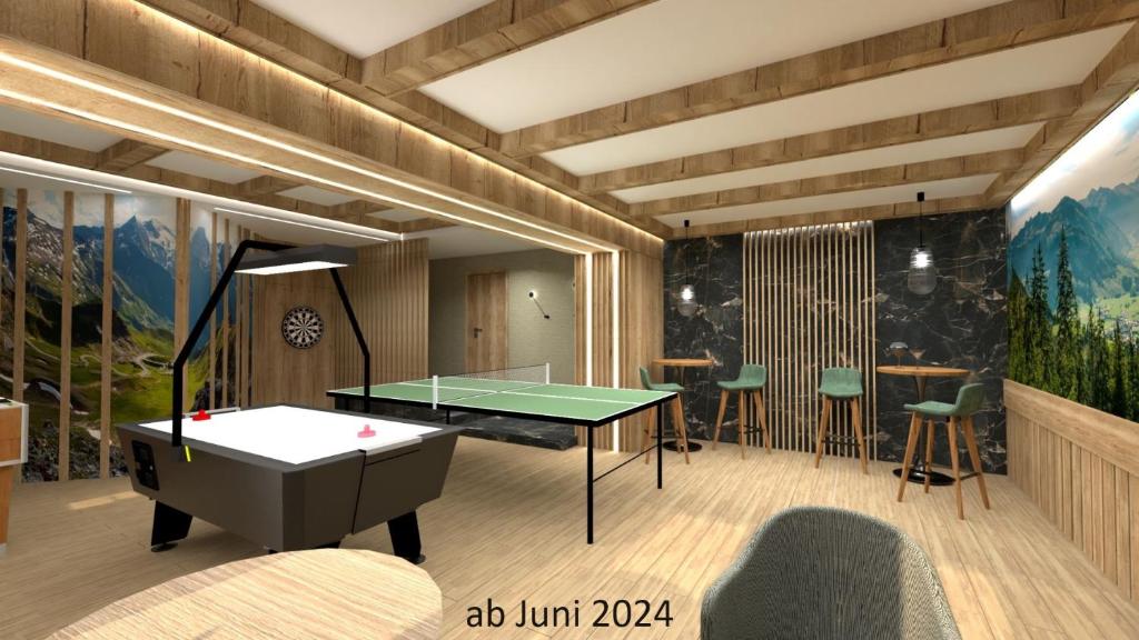 Biliár nebo kulečník v ubytování Hotel Post Fusch