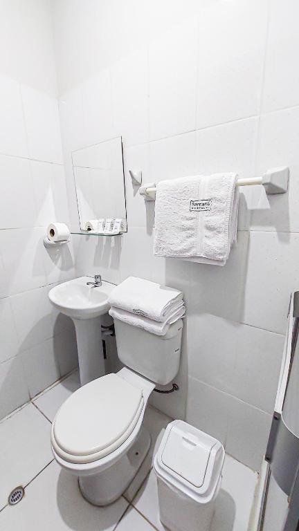 Koupelna v ubytování Samaná Hs