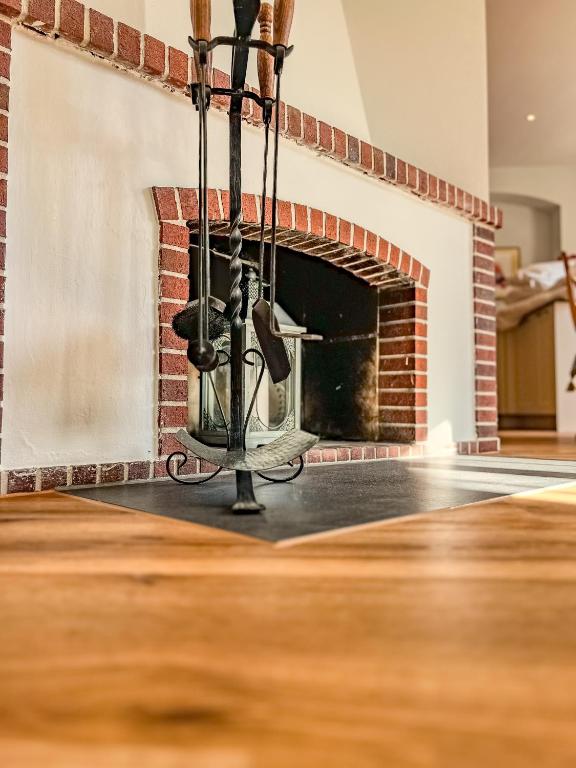 Kuchyň nebo kuchyňský kout v ubytování Gästehaus Inselhof