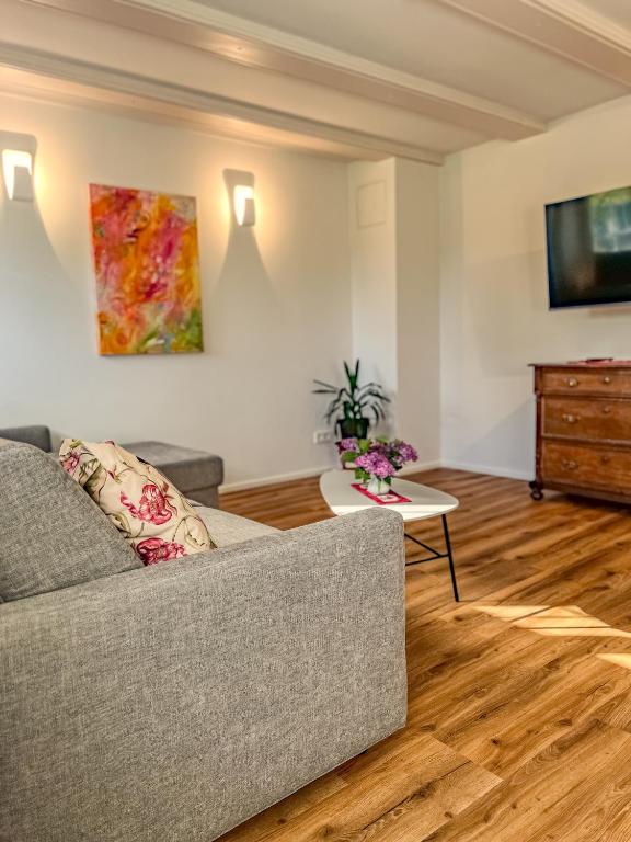 TV a/nebo společenská místnost v ubytování Gästehaus Inselhof