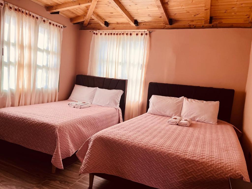 Postel nebo postele na pokoji v ubytování La Posada de Elisea - Mongui