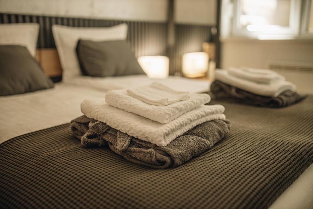 Postel nebo postele na pokoji v ubytování Apartman Premijer 1