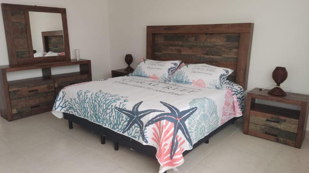 Postel nebo postele na pokoji v ubytování Casa entera de lujo Playa del Carmen