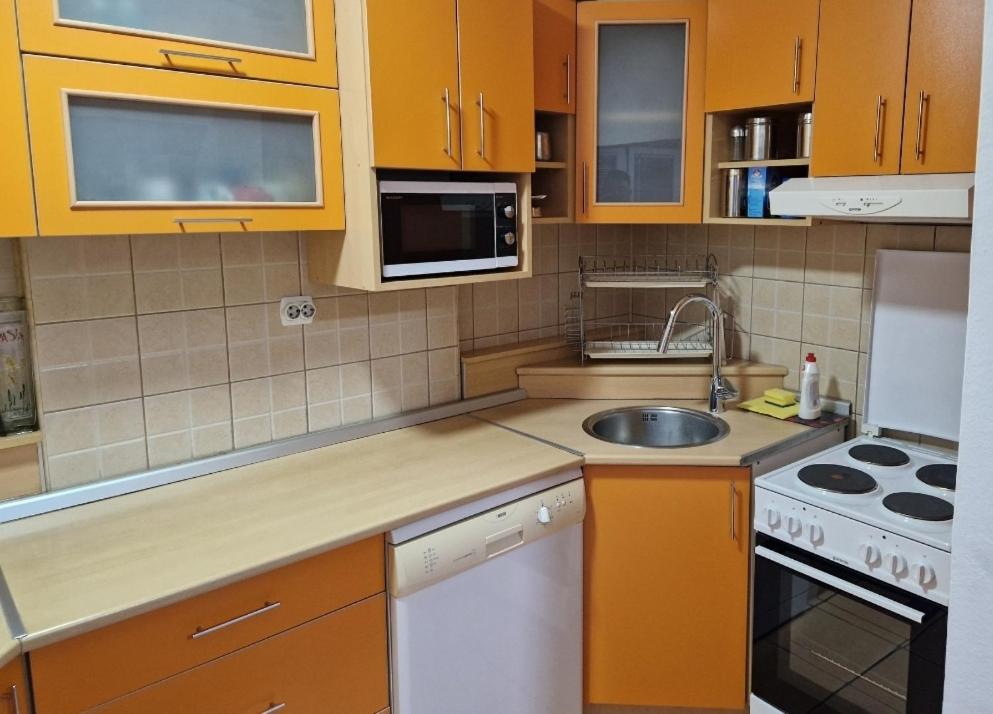 Kuchyň nebo kuchyňský kout v ubytování Apartment F.R.I.E.N.D.S