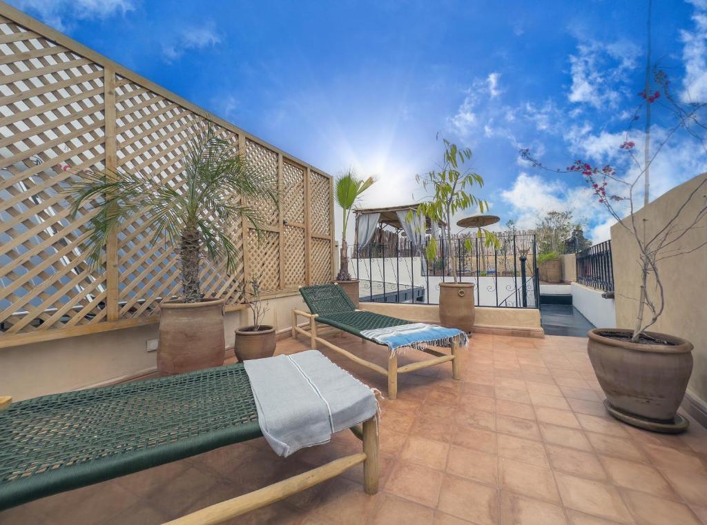 Balkón nebo terasa v ubytování Riad & SPA Privé - La Perle d'Orane - Marrakech