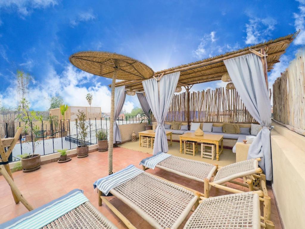 Balkón nebo terasa v ubytování Riad & SPA Privé - La Perle d'Orane - Marrakech