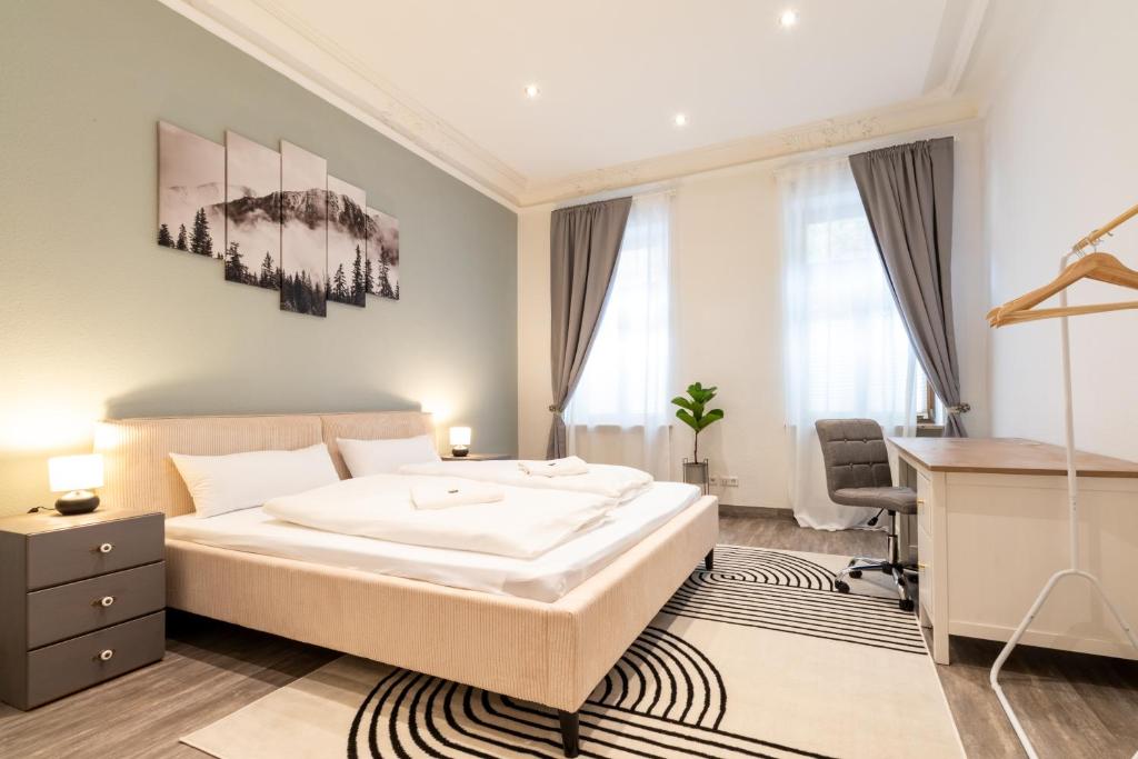 Familienfreundliche Stadt-Oase mit Arbeitsplatz - Bahnhofsnah, 2 Schlafzimmer, 76qm & gratis Kaffee- und Teeangebot - Hizvo
