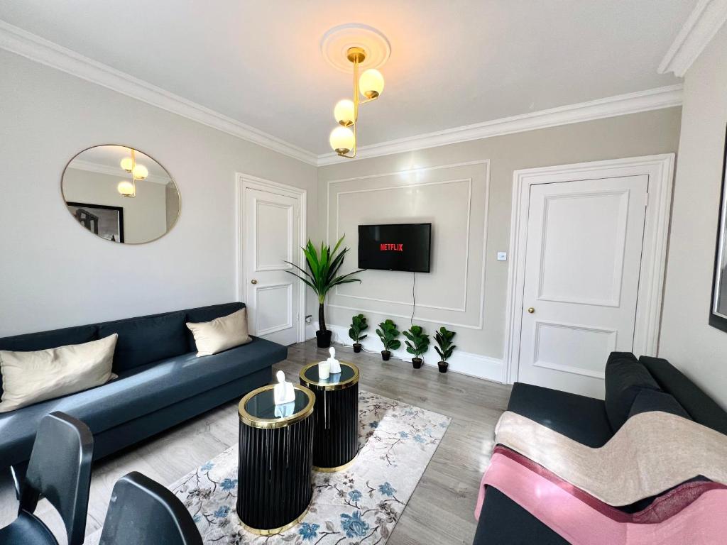 O zonă de relaxare la Luxury Mansion at Marylebone London
