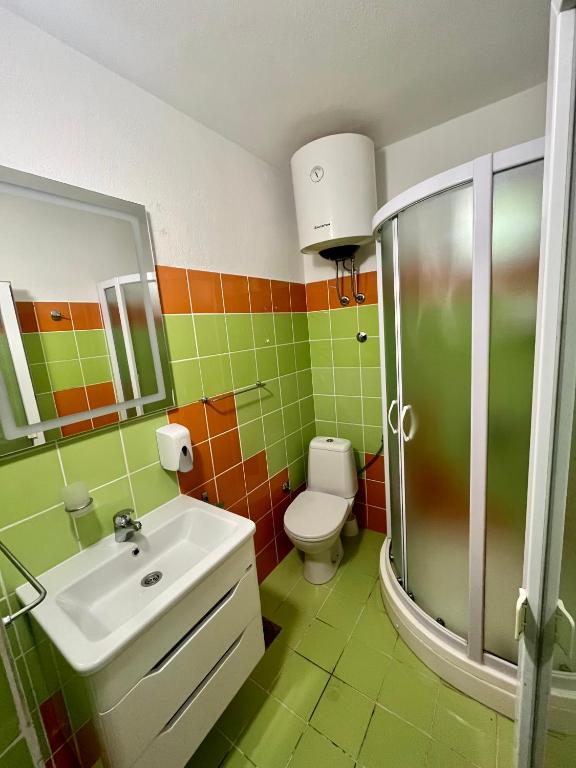 Koupelna v ubytování Apartments AriaSana-5m from the beach