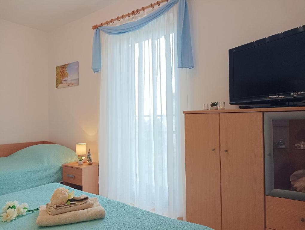 TV a/nebo společenská místnost v ubytování Apartment Milotić