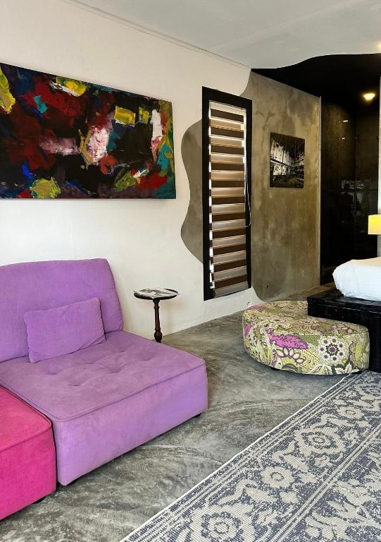 Posezení v ubytování Thuishaven boutique mini-resort - no kids