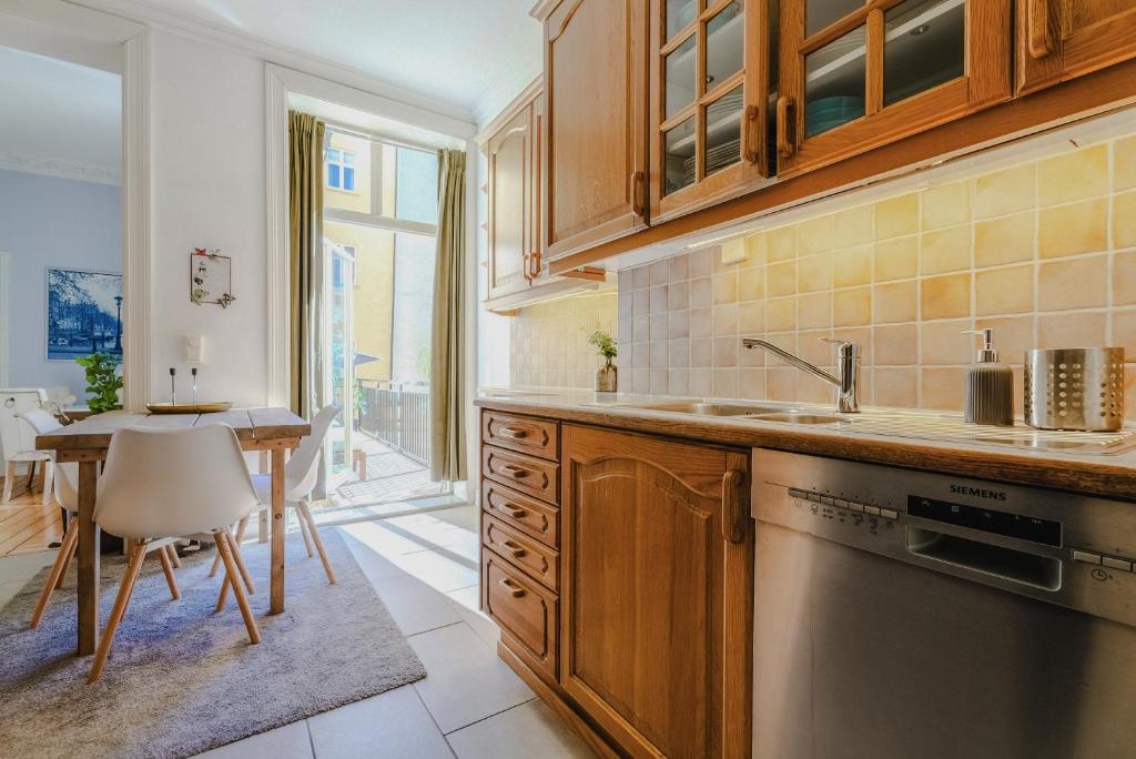 Kuchyň nebo kuchyňský kout v ubytování Oslo Vest