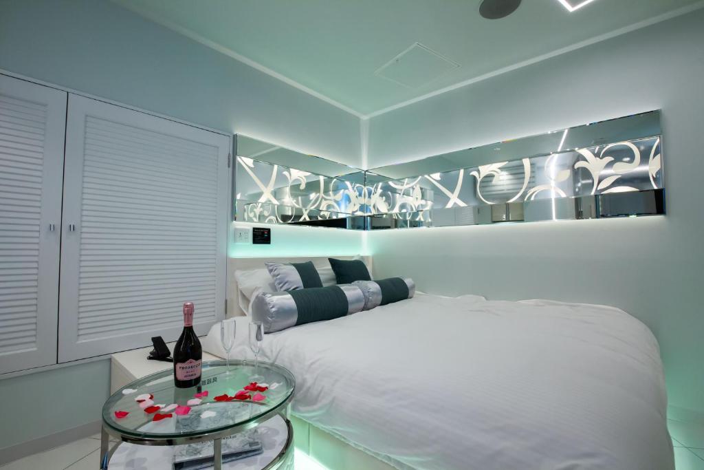 Postel nebo postele na pokoji v ubytování Hotel Blanche 大人専用 Adult only hotel