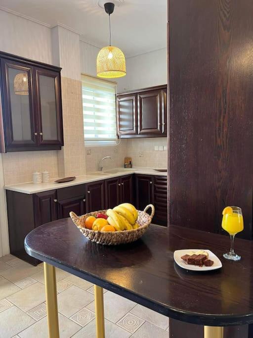 Kuchyň nebo kuchyňský kout v ubytování Comfortable apartment in Kiato