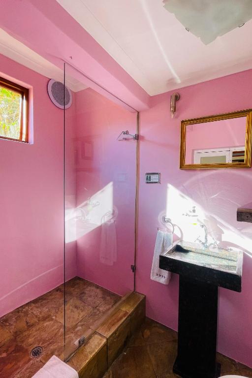 Koupelna v ubytování Ami Vine House