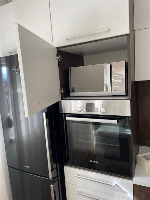 Kuchyň nebo kuchyňský kout v ubytování Apartman Ares