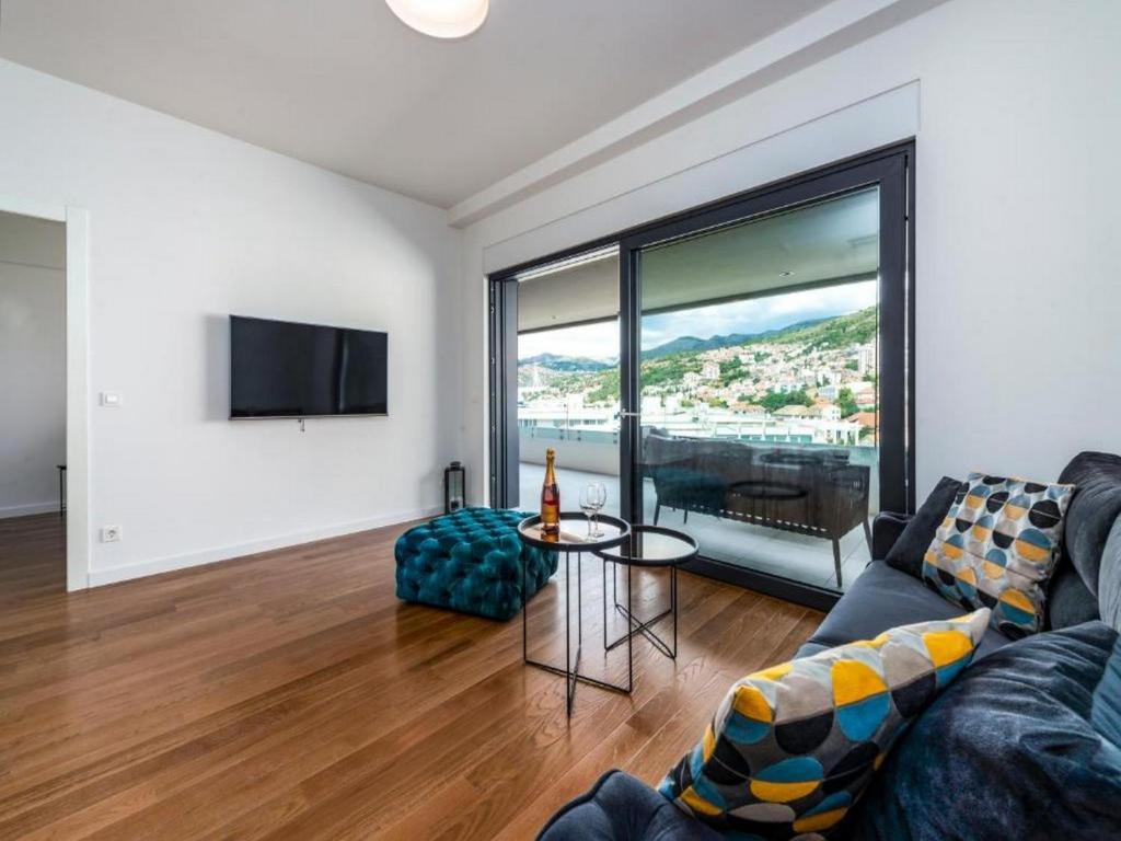 Televízia a/alebo spoločenská miestnosť v ubytovaní Apartment Lara Exclusive