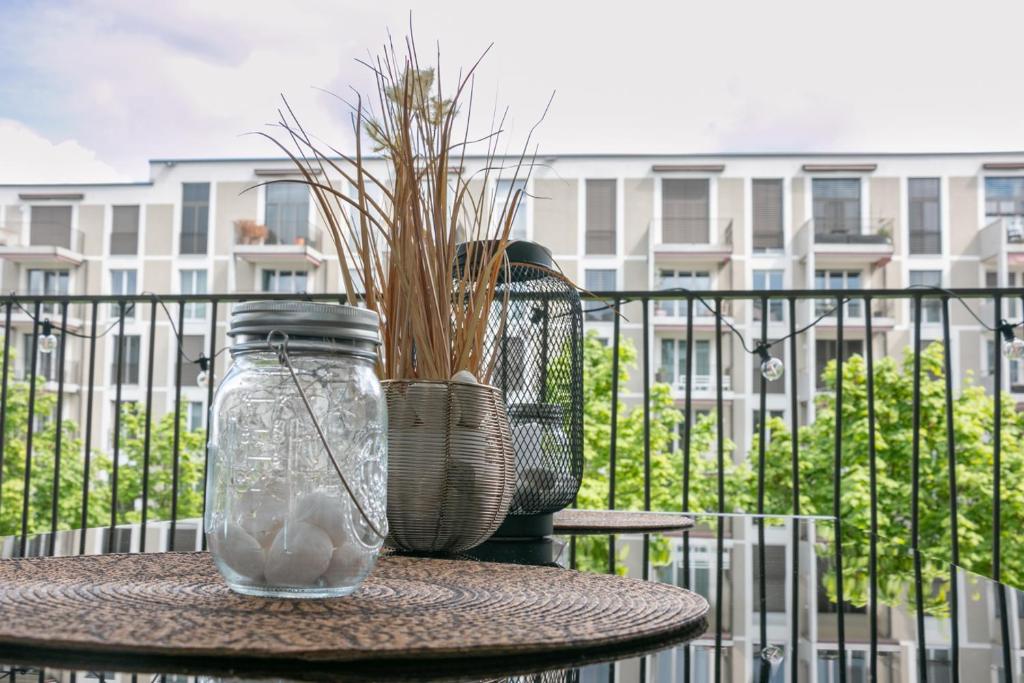 Balkón nebo terasa v ubytování Special EiNSTEiN IIV Apartment, Messe Kleinbasel 10-STAR