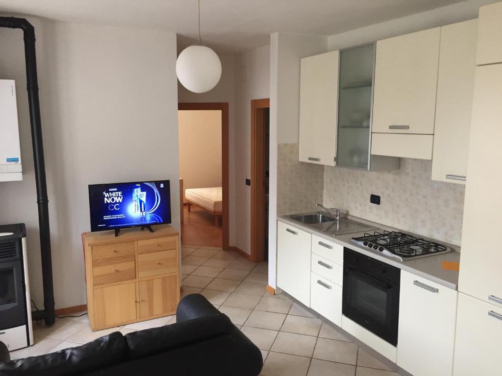 Kuchyň nebo kuchyňský kout v ubytování Casa Dalsass