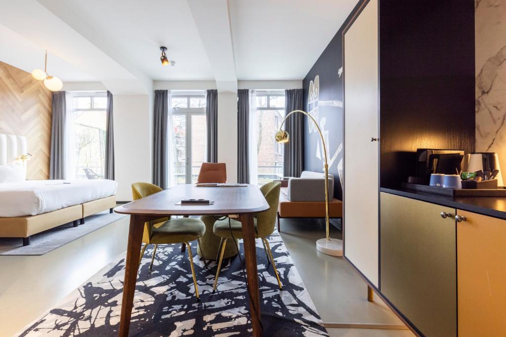 Kuchyň nebo kuchyňský kout v ubytování Fletcher Boutique Hotel Slaak-Rotterdam