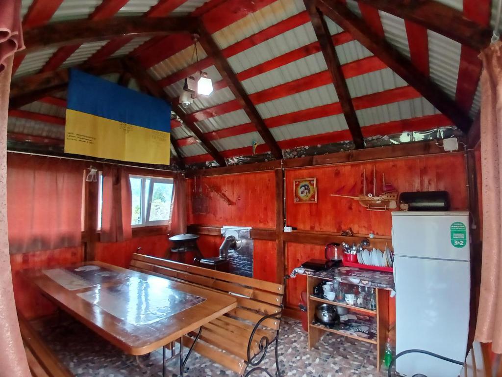 Kuchyň nebo kuchyňský kout v ubytování На Пагорбі