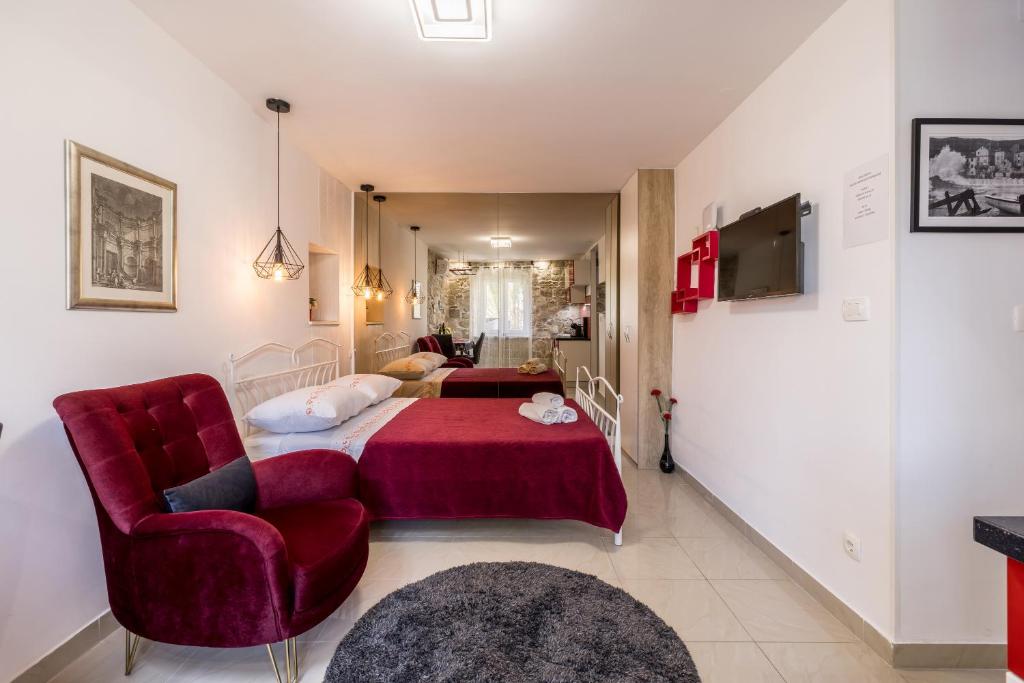Holiday Home Riva Promenadeにあるベッド