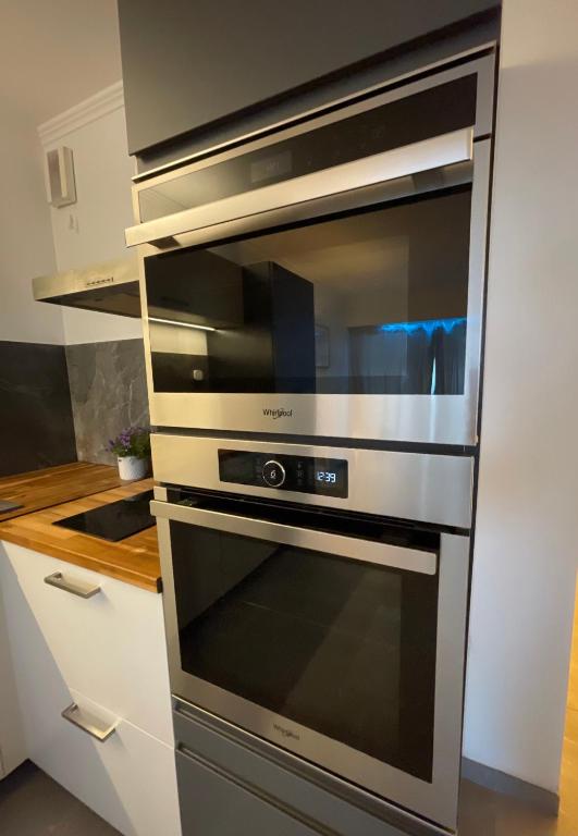 Kuchyň nebo kuchyňský kout v ubytování Appartement 2 pièces vue mer proche Monaco