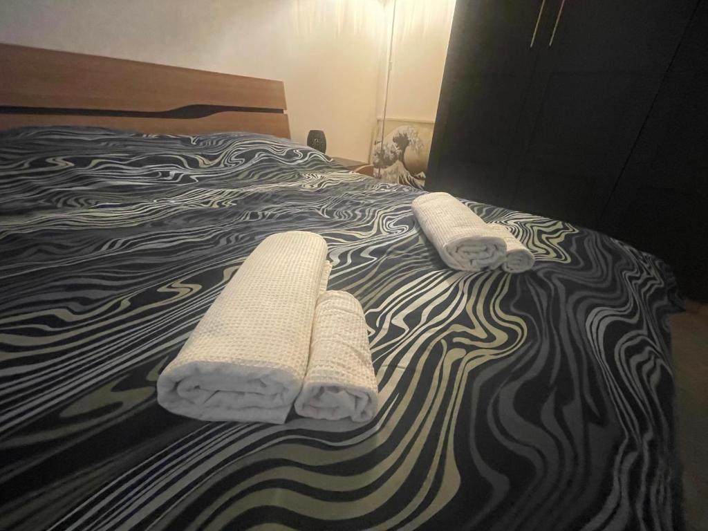 Postel nebo postele na pokoji v ubytování Appartement 2 pièces vue mer proche Monaco