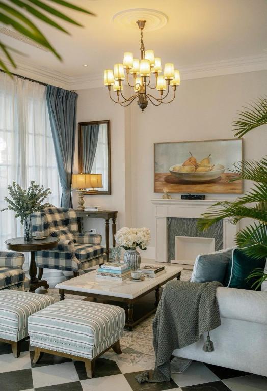 Posezení v ubytování Villa Hạ Long Gần Biển