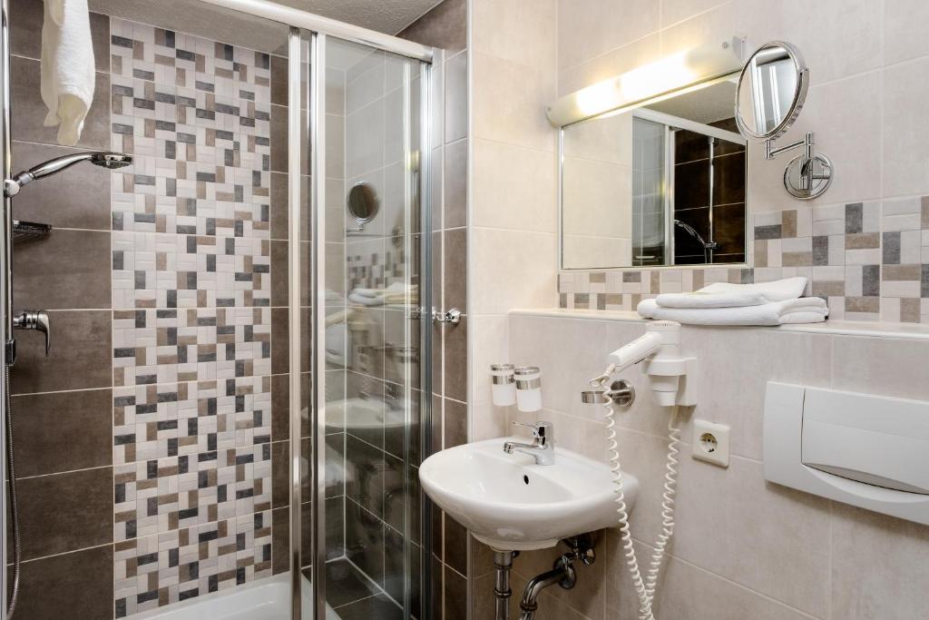 Koupelna v ubytování Hotel Meyerhof