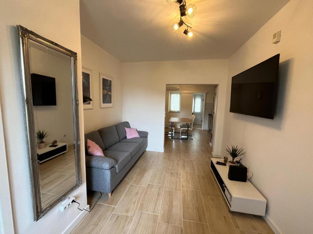 Televízia a/alebo spoločenská miestnosť v ubytovaní Apartment Darka