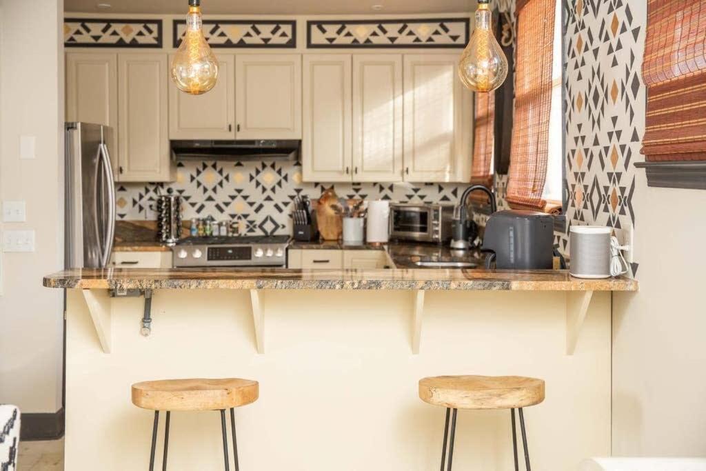 Kuchyň nebo kuchyňský kout v ubytování Boho Lux