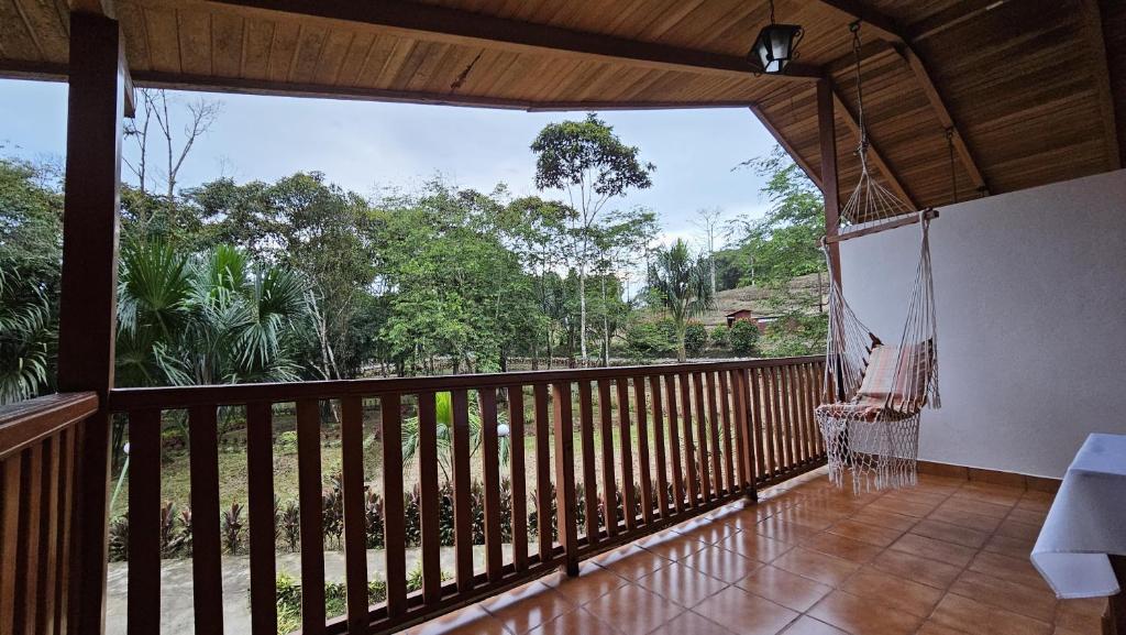 Balkón nebo terasa v ubytování Hostería Finca El Pigual