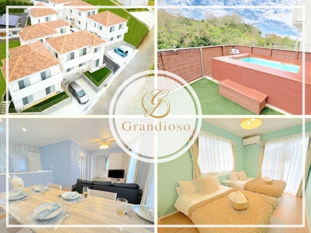 a collage of photos of a apartment at THE FEEL ONNA 2 / Vacation STAY 18769 in Onna