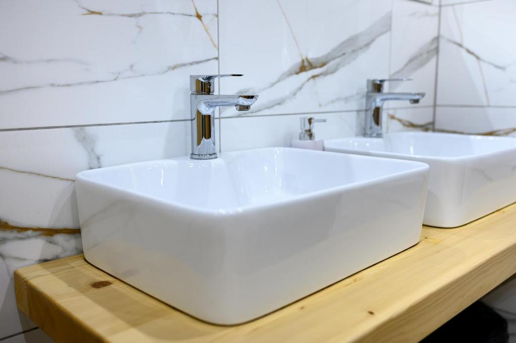 Koupelna v ubytování Sova tourist B&B