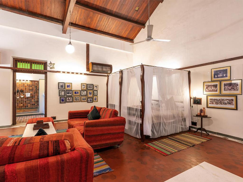 Posezení v ubytování The House of MG-A Heritage Hotel, Ahmedabad