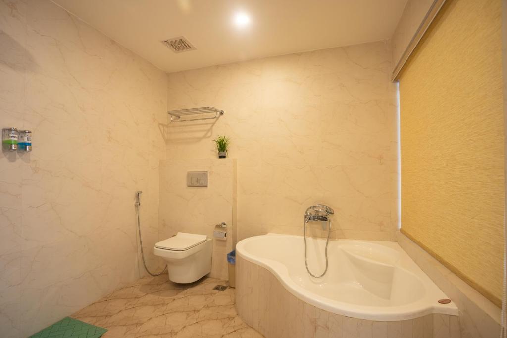 Koupelna v ubytování Hotel Crystal Pashupati