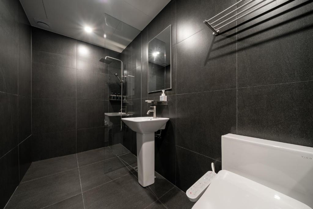 Koupelna v ubytování Aank Ryokan Hotel Paju