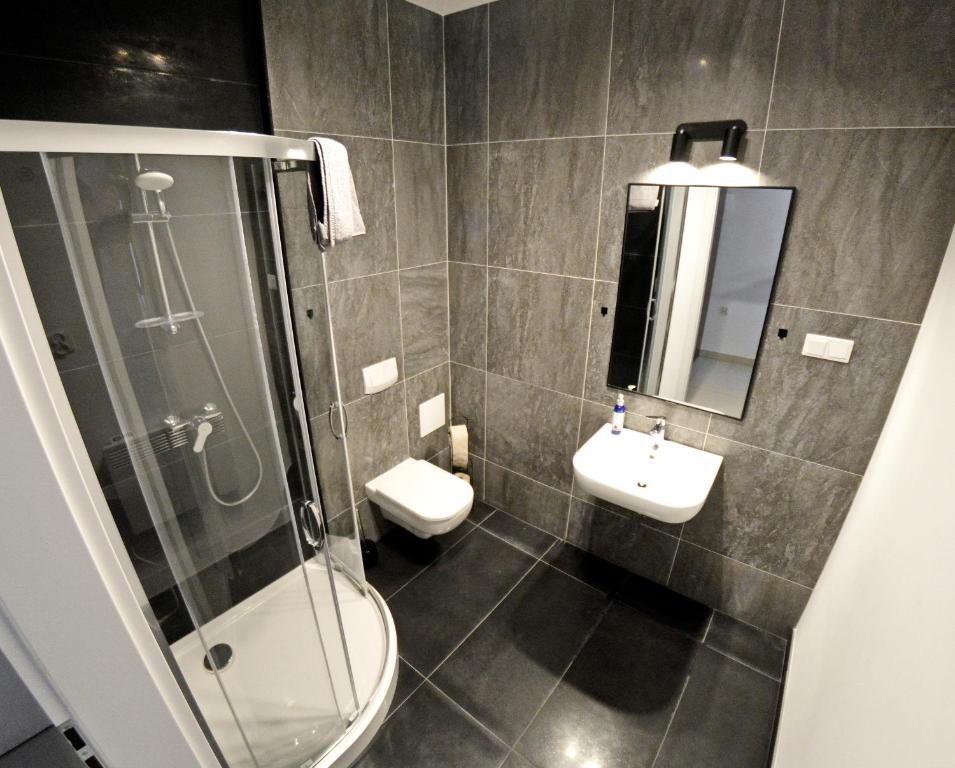 Koupelna v ubytování Twój Hostel Klimczoka 7