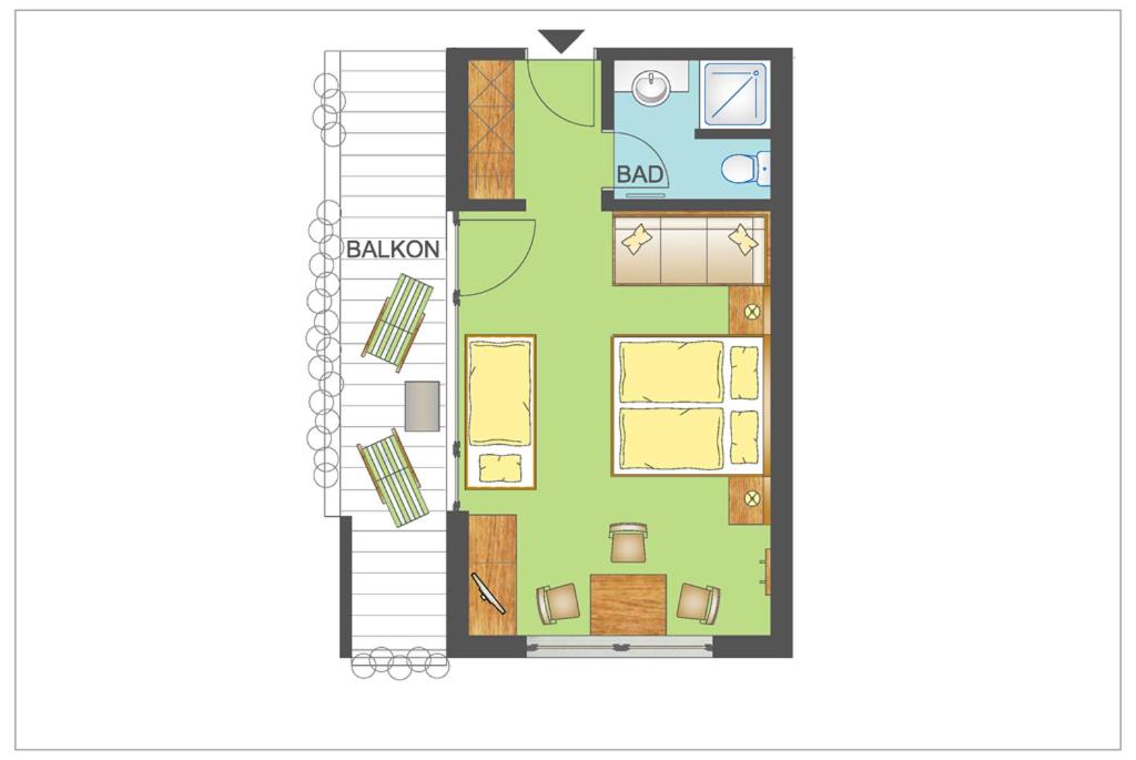Půdorys ubytování Gästehaus Rottenspacher