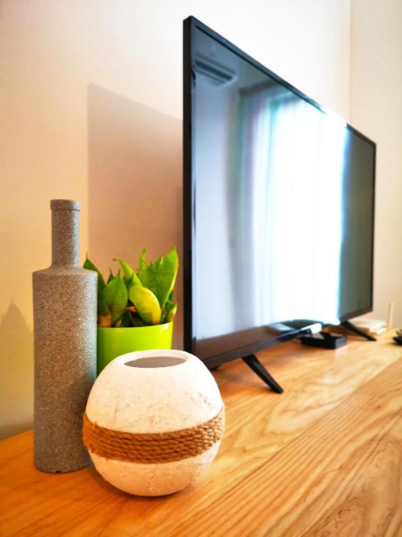 TV a/nebo společenská místnost v ubytování Studio 112 - Ebene Square