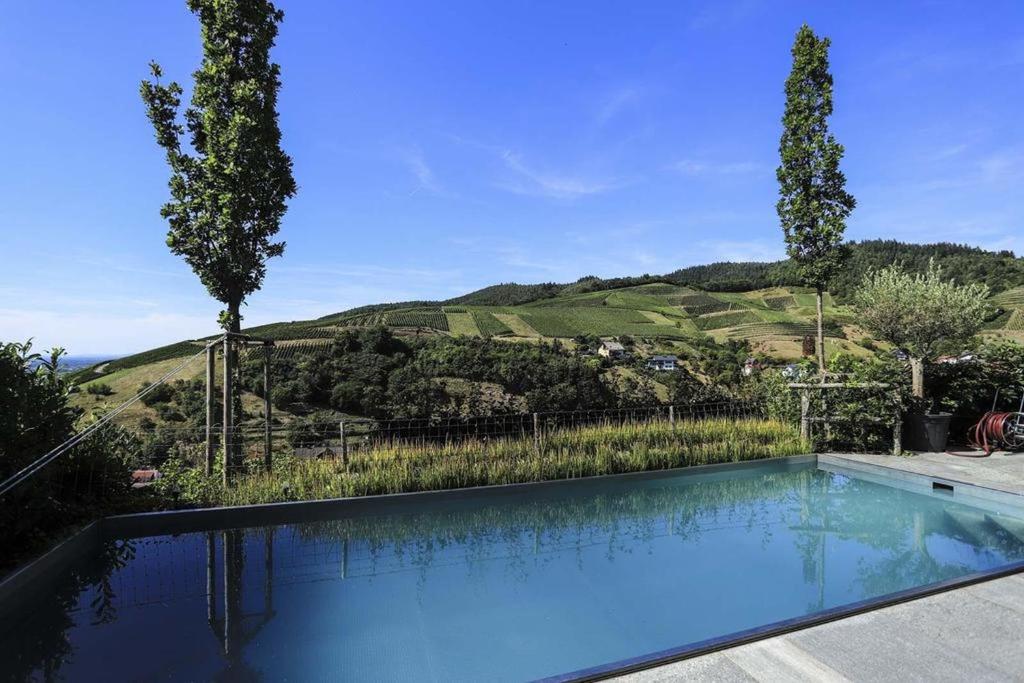Bazén v ubytování Ferienhaus mit Panoramablick nebo v jeho okolí
