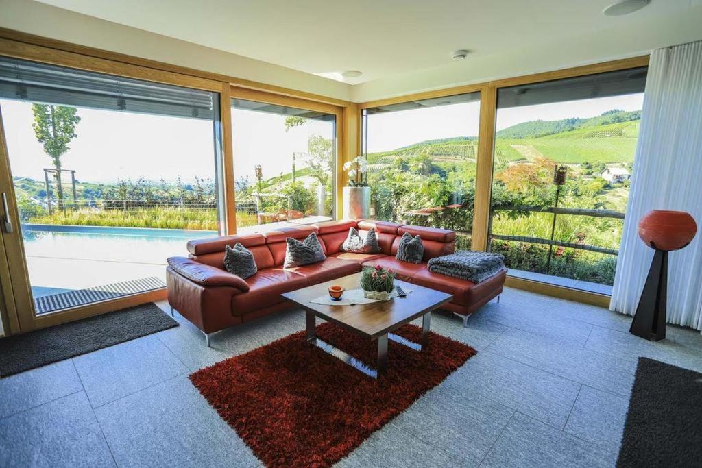 Posezení v ubytování Ferienhaus mit Panoramablick