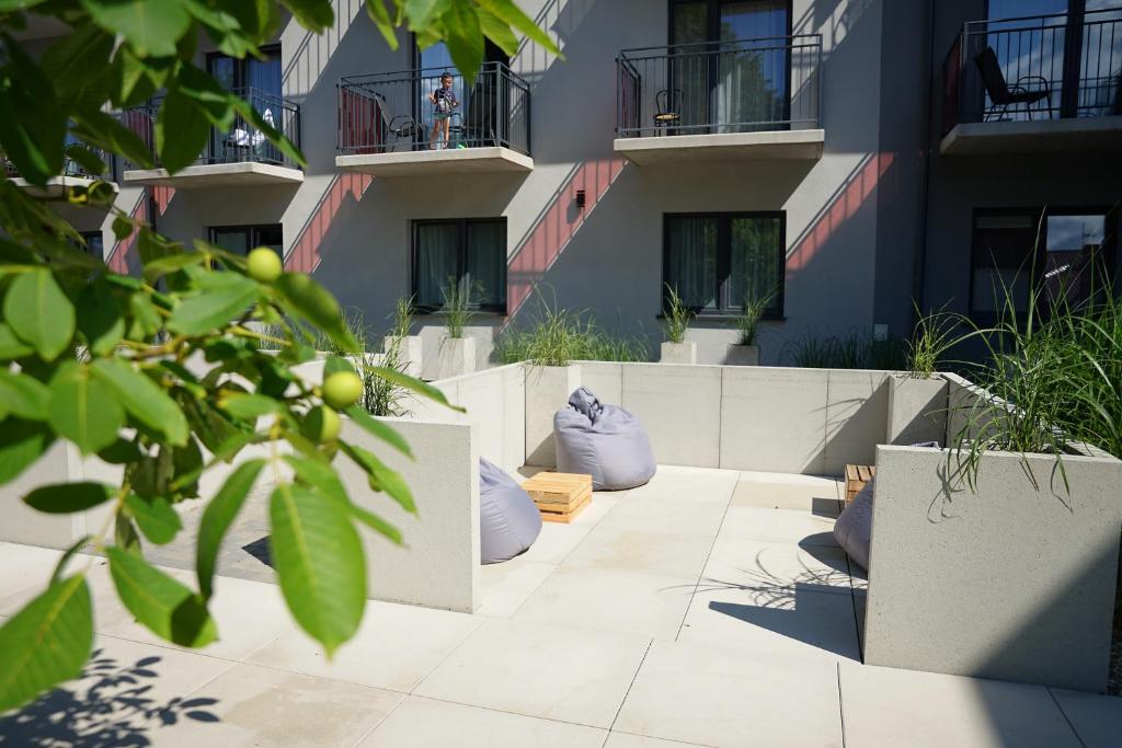 Posezení v ubytování Apartamenty na Spokojnej